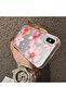 iPhone X/Xs Compatible Hard Acrylic Back Silicone Edge Lens Protection Case Lily Pattern - 5