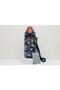Kids Printed Water Bottle 550ML Drinking Bottle with Flip Lock Lid and Carry Strap-Black