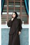 Tassel Detailed Asymmetrical Cut Skirt Suit Brown Hnt8546 - 6