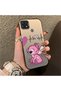 Oppo A15/A15S Compatible Stitch Couple Pattern Case Hard Acrylic Back Silicone Edge Lens Protection - 2