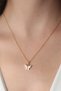 Gold White Color Butterfly Figure Women's Necklace