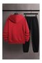 Men's Hooded Sweatshirt Top and Bottom Tracksuit Set - 2
