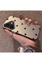 iPhone 16 Plus Compatible Hard Acrylic Back Silicone Edge Lens Protection Case Heart Pattern - 3