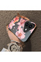 iPhone 16 Plus Compatible Hard Acrylic Back Silicone Edge Lens Protection Case Lily Pattern - 4