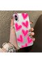 iPhone XS Max Compatible Hard Acrylic Back Silicone Edge Lens Protection Case Heart Pattern - 2
