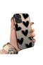 Samsung Galaxy A07 4g Compatible Hard Acrylic Back Silicone Edge Lens Protection Case Heart Pattern