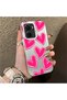 Vivo Y56 Compatible Hard Acrylic Back Silicone Edge Lens Protection Case Heart Pattern - 2