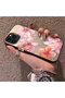 iPhone 11 Pro Max Compatible Hard Acrylic Back Silicone Edge Lens Protection Case Lily Pattern - 3