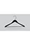 Wooden (Lama Black Hook) Bar Hanger for Shirts and Trousers, Black Color, 48 Pieces - 2