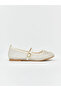 Lcw Steps Ecru Ankle Strap with Stone Embroidery for Girls Ballet Flats - 3