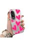 Vivo V50 Lite 4G/5G Compatible Hard Acrylic Back Silicone Edge Lens Protection Case Heart Pattern