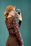 Women's Sheer Crew Neck Guipure Lace Long Sleeve Blouse - 3