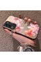 Oppo A5 4G/5G Compatible Hard Acrylic Back Silicone Edge Lens Protection Case Lily Pattern - 3