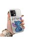 Vivo Y28 4g Compatible Stitch Pair Pattern Case Hard Acrylic Back Silicon Edge Lens Protection