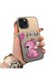 iPhone 11 Pro Max Compatible Stitch Couple Pattern Case Hard Acrylic Back Silicone Edge Lens Protection