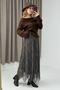 Women's Lined Elastic Waist Plaid Chiffon Skirt