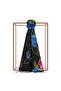 Summer Garden Patterned Silk Shawl 07165-Black