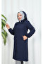 Zippered Quilted Long Capsules Dark Blue Hnt8581 - 8