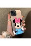 Stylish Minnie Mouse Patterned Shockproof Phone Case Compatible with iPhone 15
