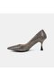 Women's Platinum Stone Pointed Toe Heeled Evening Dress Shoes - 3