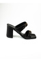 615 Black Heeled Evening Dress for Women Slipper - 2