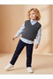 Boy's Knitwear Suede Er Shirt and Pants Set