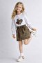 Girls' 2-Piece Set Leopard Skirt & Blouse - 2