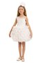 Girl Child 3-7 Years Old Pompom Crowned Pearl Layered Ruffle Princess Dress Ecru - 3