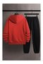 Men's Hooded Sweatshirt Top and Bottom Tracksuit Set Printed - 2