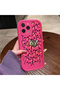 iPhone 14 Pro Max Compatible Pink Red Silicone Case Shockproof Camera Protection - 4