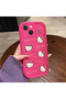 iPhone 14 Compatible Pink Red Silicone Case Shockproof Camera Protection - 4