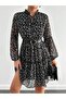 Women's Chiffon Floral Pattern Dress - 3