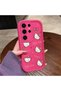 Samsung Galaxy S24 Ultra Compatible Pink Red Silicone Case Shockproof Camera Protection - 4