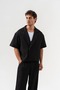 Sienna Snap Fastener Double-Breasted Jacket and Elastic Waist Fabric Pants Set - 8