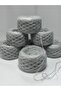 Hand Knitting Yarn Mohair Sequin Blended Grey 550 Gr