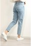 Women's New Season High Waist Shape-Up Snow Blue Mom Jeans - 3