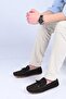 Laceless Bowknot Polyurethane Sole Genuine Leather Loafers 028-1041 Men's Shoes