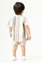 Boy's 3-Piece Summer Set Striped Shirt T-Shirt Shorts Combination - 5