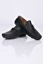Laceless Buckled Polyurethane Sole Genuine Leather Loafers 028-1070 Men's Shoes - 7