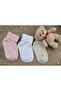 Baby Socks Folded 3 Pairs (White-Pink-Beige Melange) - 2