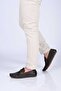 Laceless Buckled Polyurethane Sole Genuine Leather Loafers 028-1070 Men's Shoes - 3