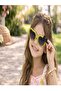 Children's sunglasses Bow Detail heart model 5234 yellow