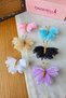 Set of 2 Blue Tulle Winged Gold Detailed Butterfly Clips 5cm - Butterfly Clip Clamp Hair Clip - 5
