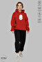 Unisex Hoodie Long Sleeve Aquarius Kova Printed Hooded Brushed Inside Oversized 100% Cotton Combed Cotton Sweatshirt - 2