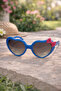 Children's Sunglasses Bow Detail Heart Model 5234 Blue - 2