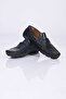 Laceless Buckled Polyurethane Sole Genuine Leather Loafers 028-1070 Men's Shoes - 8