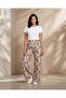 Women Pink and Black Allover Print Casual Trouser - 2