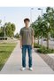 Senior Boys Olive Jacquard Oversized T Shirt - 5