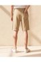 Senior Boys Beige Pique Interlock Active Shorts - 3