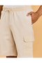 Men Grey Active Cargo Shorts - 4